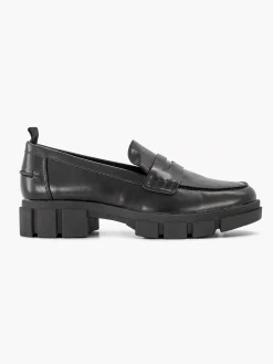 Graceland Zwarte Chunky Loafer-Dames Instappers