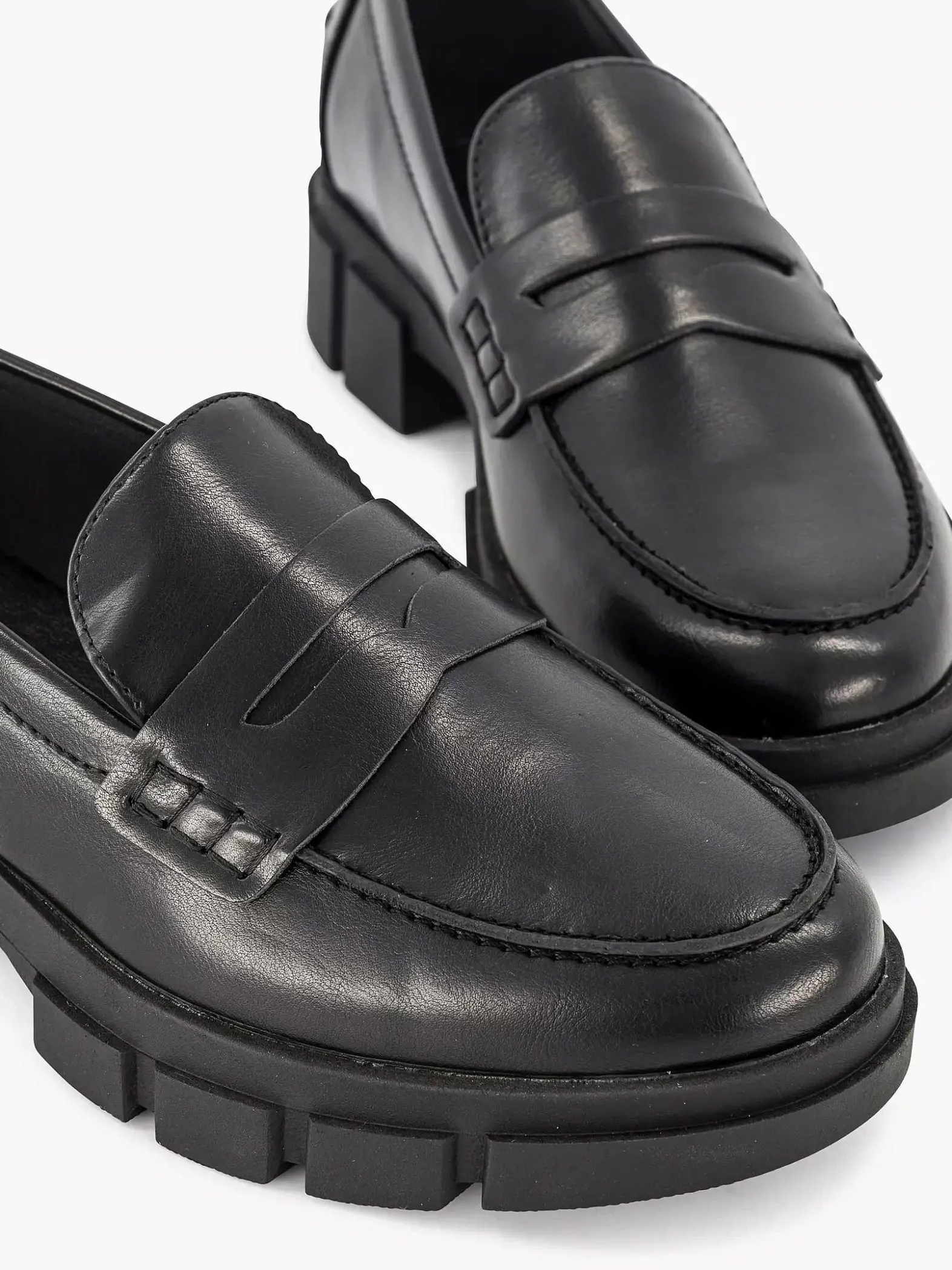 Graceland Zwarte Chunky Loafer-Dames Instappers