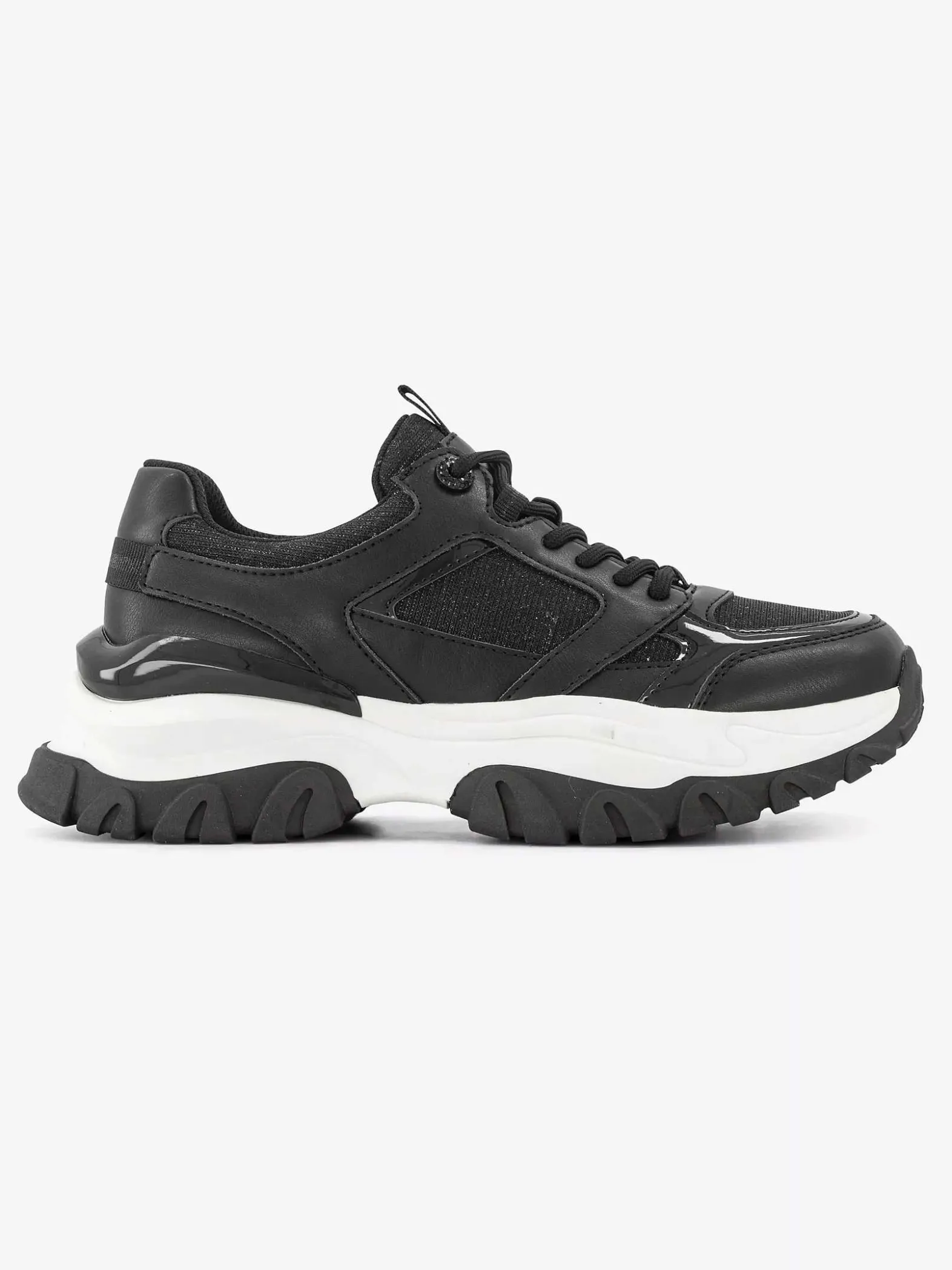 Oxmox Zwarte Chunky Sneaker-Dames Sneakers