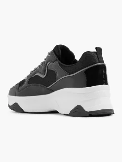 Oxmox Zwarte Chunky Sneaker-Dames Sneakers