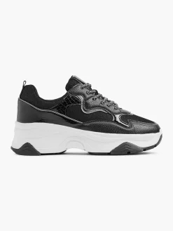 Oxmox Zwarte Chunky Sneaker-Dames Sneakers