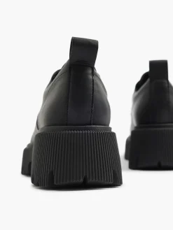 Oxmox Zwarte Chunky Veterschoen-Dames Instappers
