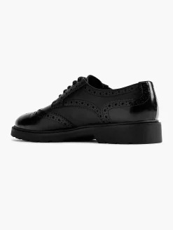 Graceland Zwarte Chunky Veterschoen-Dames Instappers