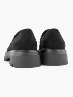Oxmox Zwarte Chuny Loafer Sierketting-Dames Instappers