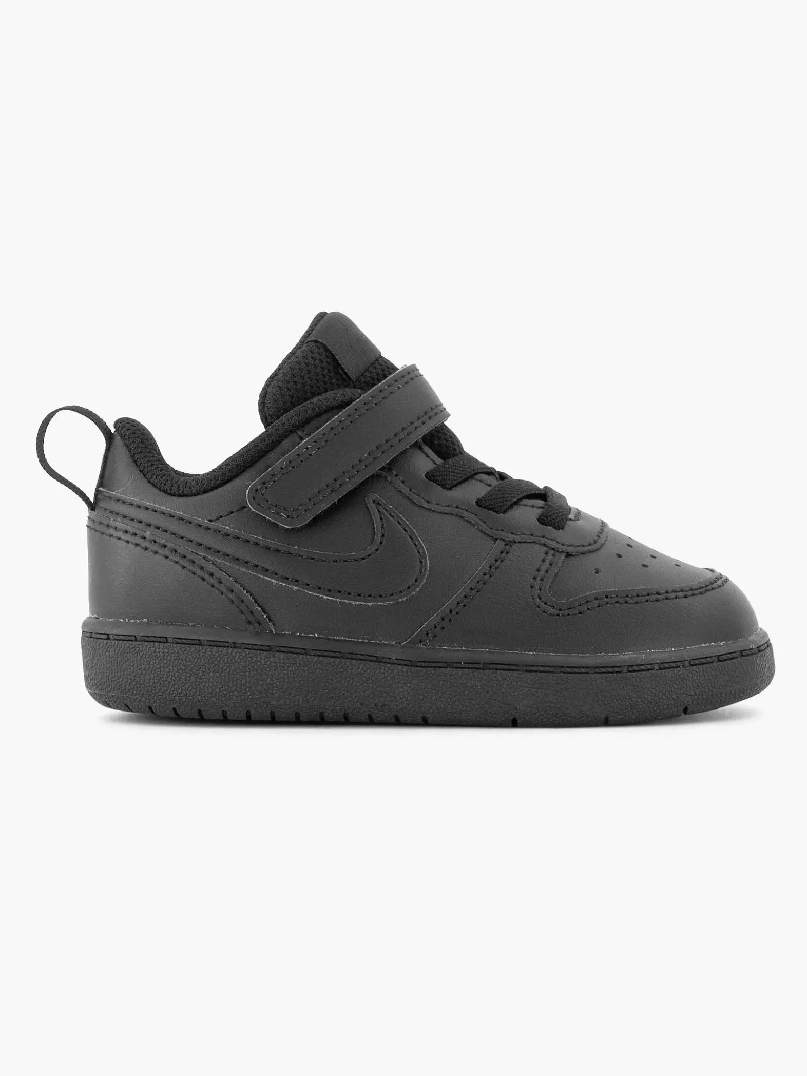 Nike Zwarte Court Borough Low-Kinderen Jongensschoenen