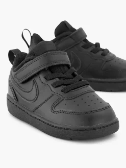 Nike Zwarte Court Borough Low-Kinderen Jongensschoenen