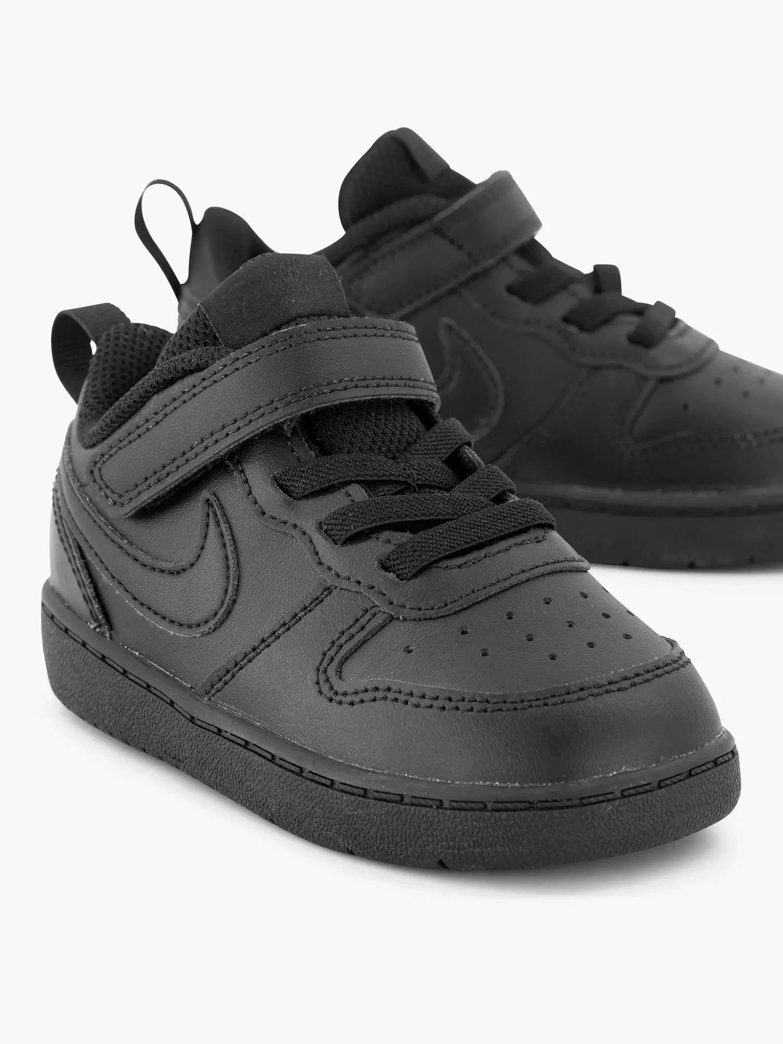 Nike Zwarte Court Borough Low-Kinderen Jongensschoenen