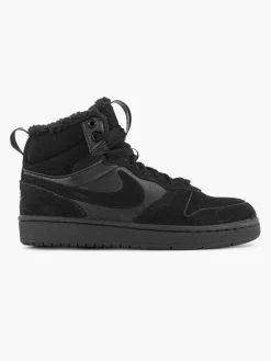 Nike Zwarte Court Borough Mid 2-Kinderen Jongensschoenen
