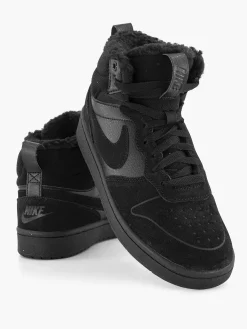Nike Zwarte Court Borough Mid 2-Kinderen Jongensschoenen