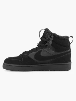 Nike Zwarte Court Borough Mid 2-Kinderen Jongensschoenen