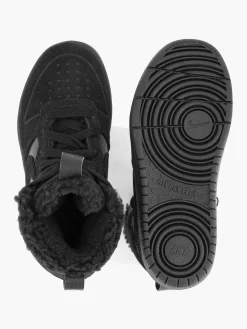 Nike Zwarte Court Borough Mid 2-Kinderen Babyschoenen