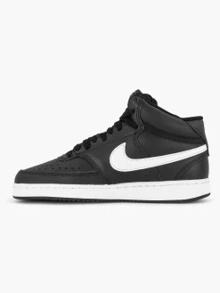 Nike Zwarte Court Vision Mid-Dames Sneakers