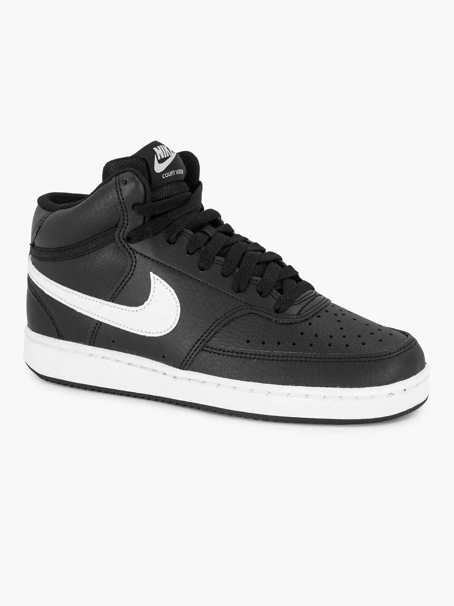 Nike Zwarte Court Vision Mid-Dames Sneakers