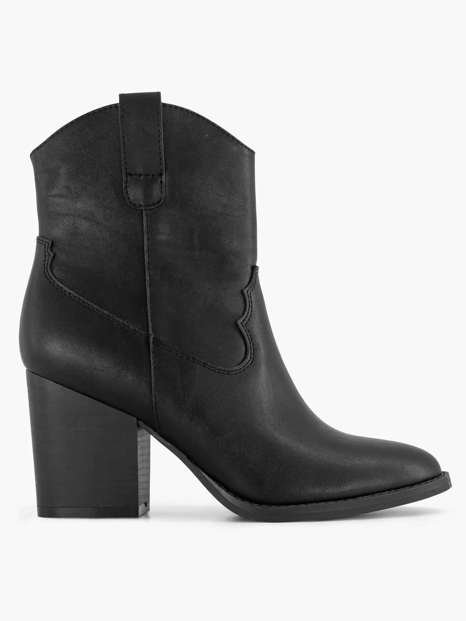Graceland Zwarte Cowboy Laars Hak-Dames Enkellaarzen & Boots