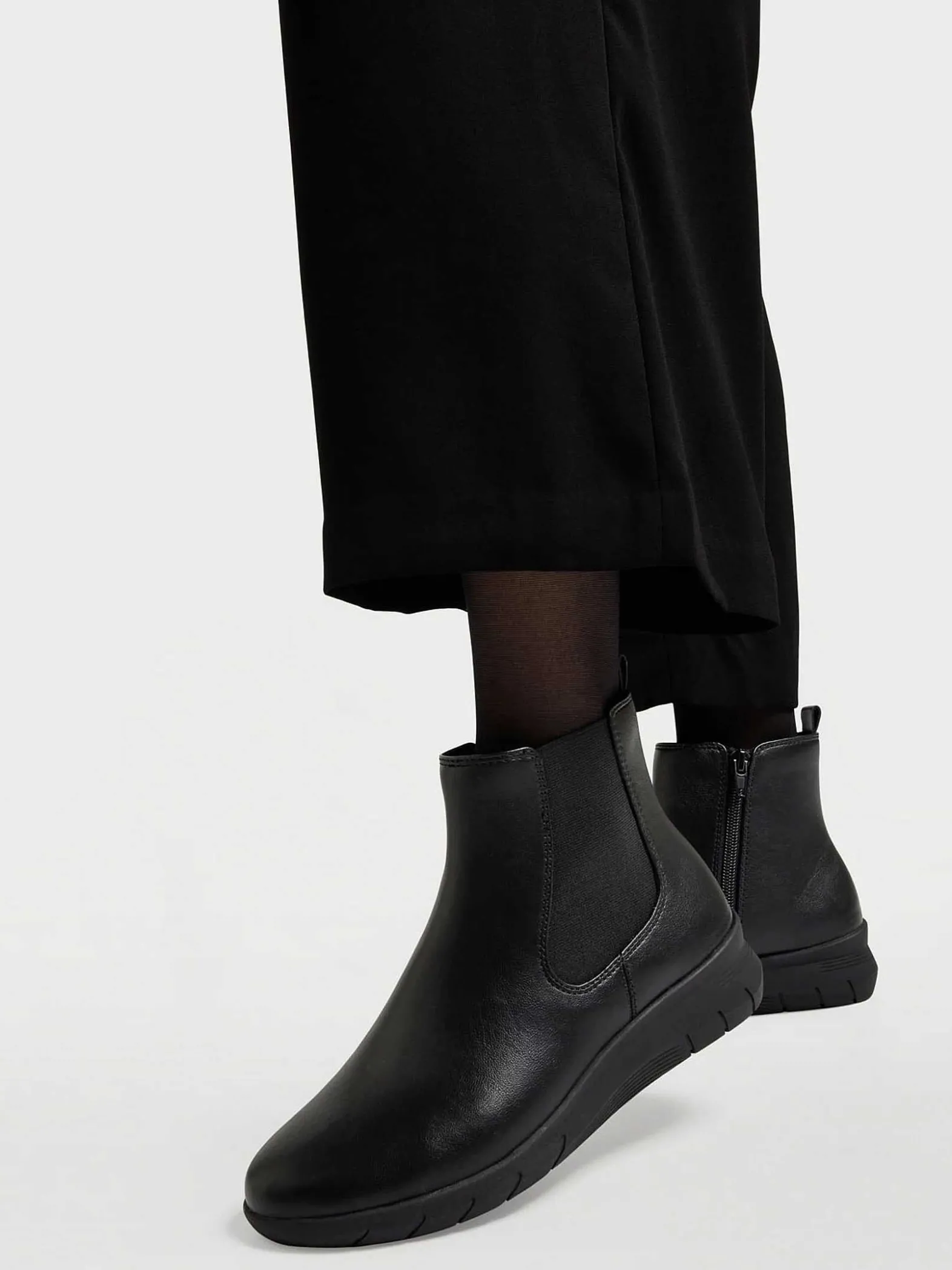 Easy Street Zwarte Enkellaars-Dames Enkellaarzen & Boots