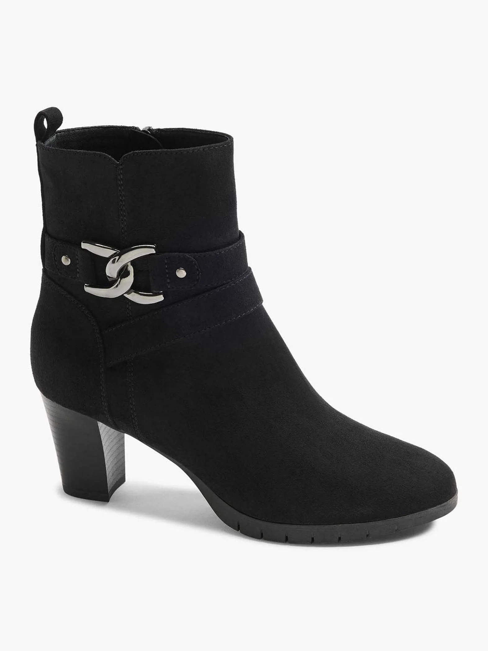 Graceland Zwarte Enkellaars Sierketting-Dames Enkellaarzen & Boots