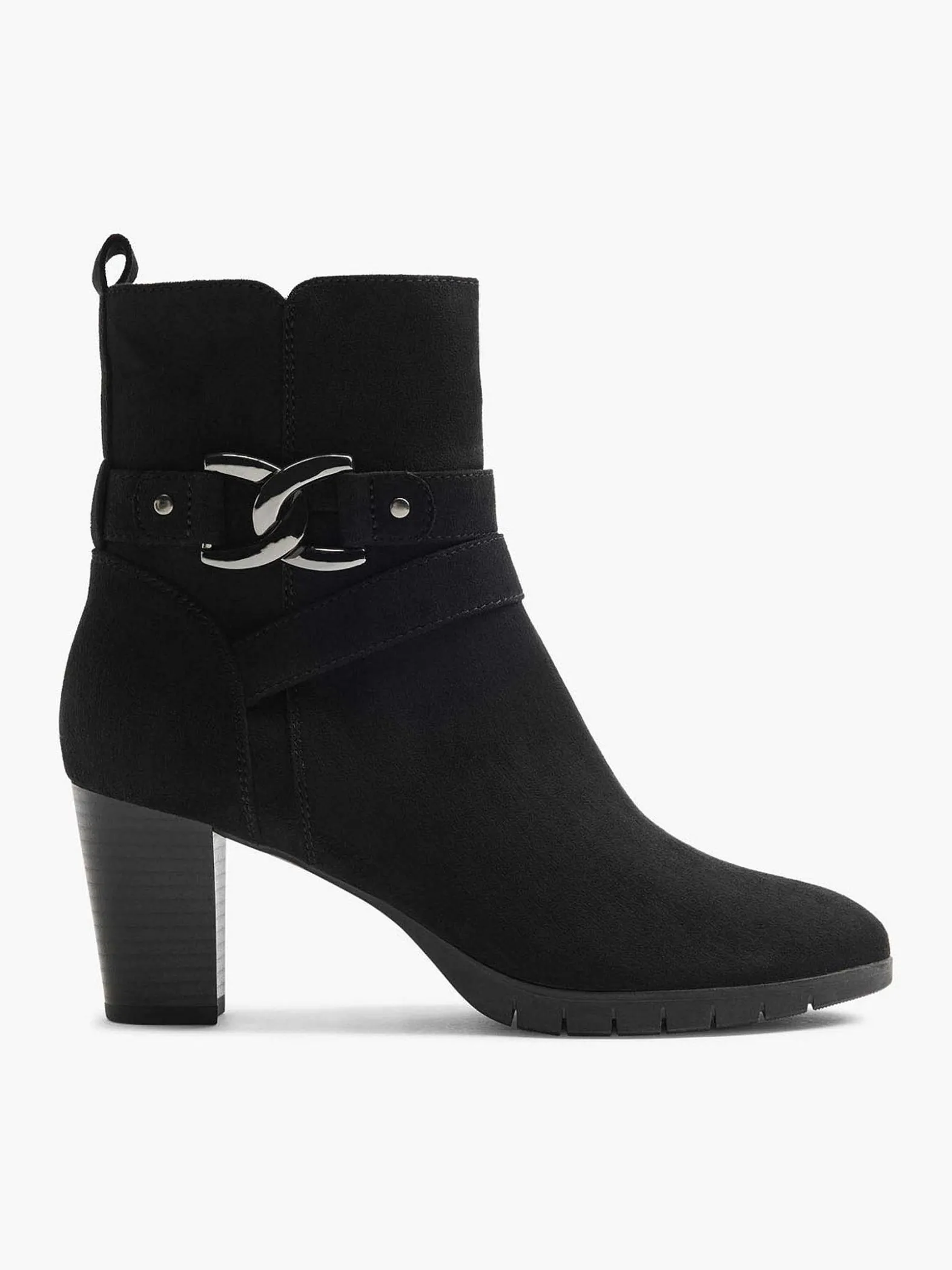 Graceland Zwarte Enkellaars Sierketting-Dames Enkellaarzen & Boots