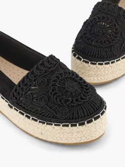 Graceland Zwarte Espadrille-Dames Instappers