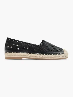 Graceland Zwarte Espadrille Kant-Dames Instappers
