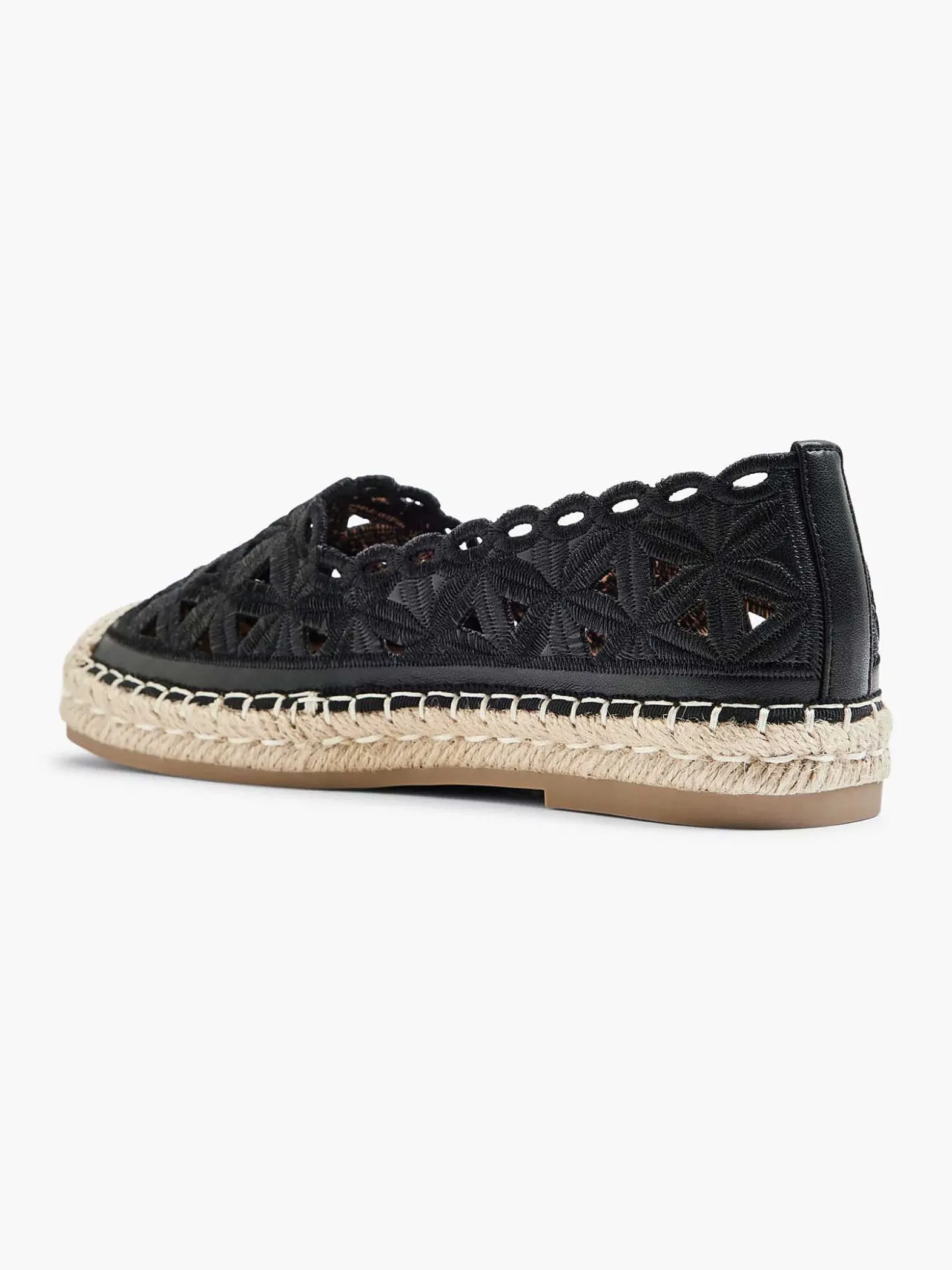 Graceland Zwarte Espadrille Kant-Dames Instappers
