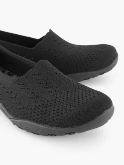 Skechers Zwarte Fiftster - Love Starz-Dames Instappers