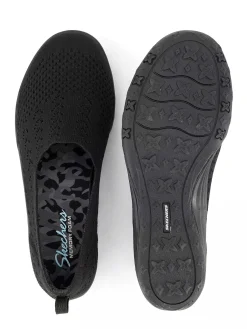 Skechers Zwarte Fiftster - Love Starz-Dames Instappers