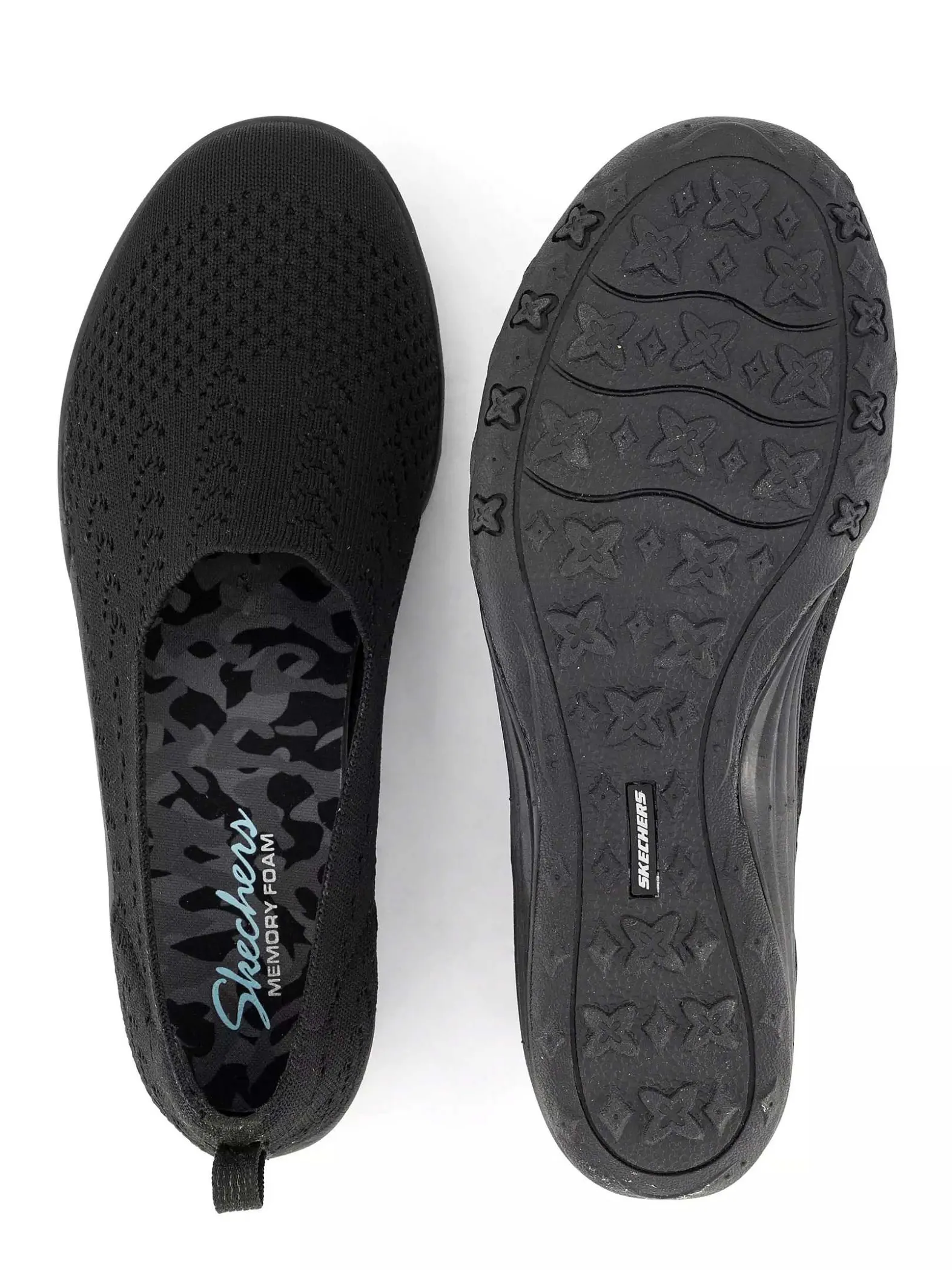 Skechers Zwarte Fiftster - Love Starz-Dames Instappers