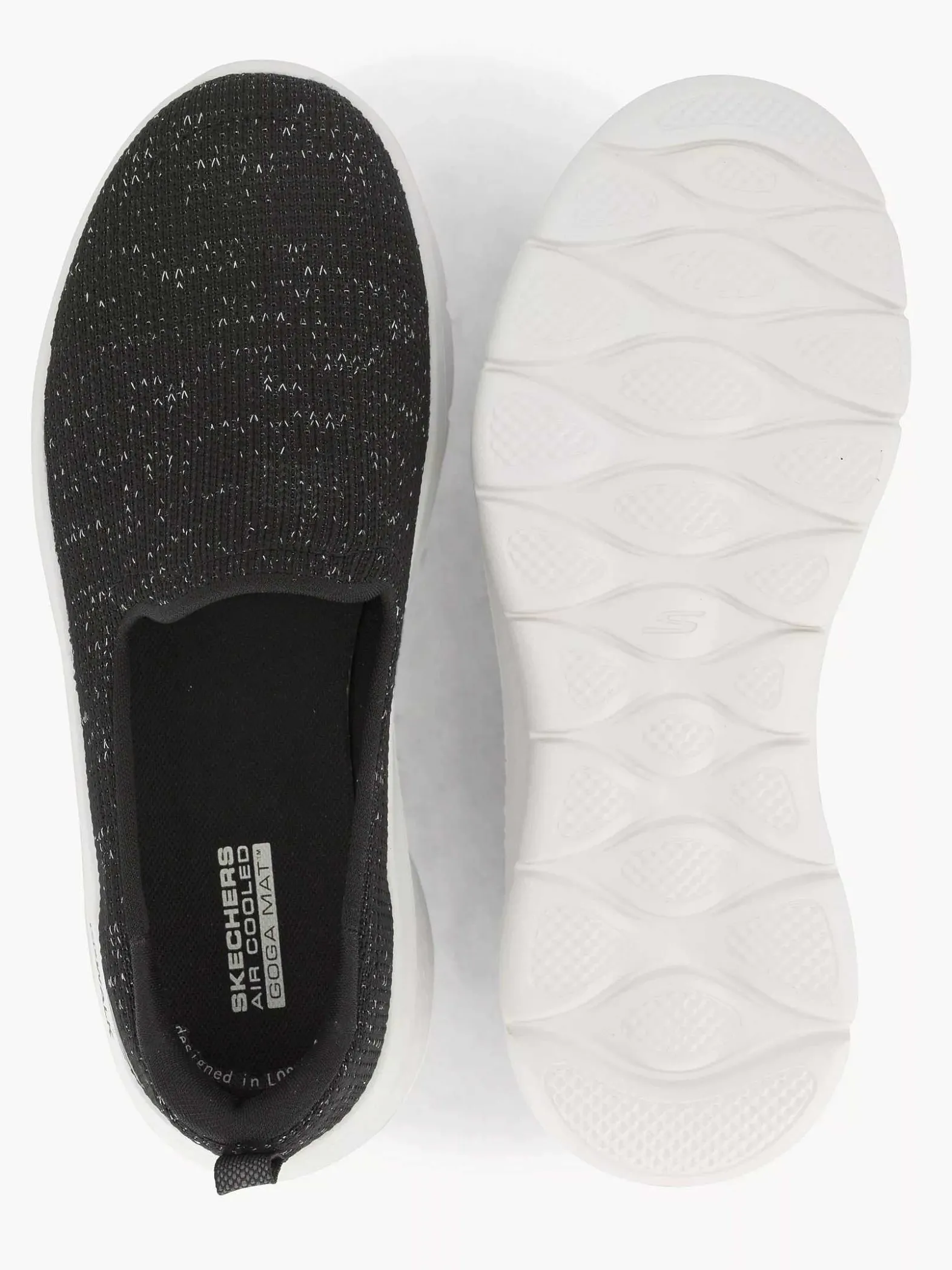 Skechers Zwarte Go Walk Flex - Flashing Stars-Dames Sneakers
