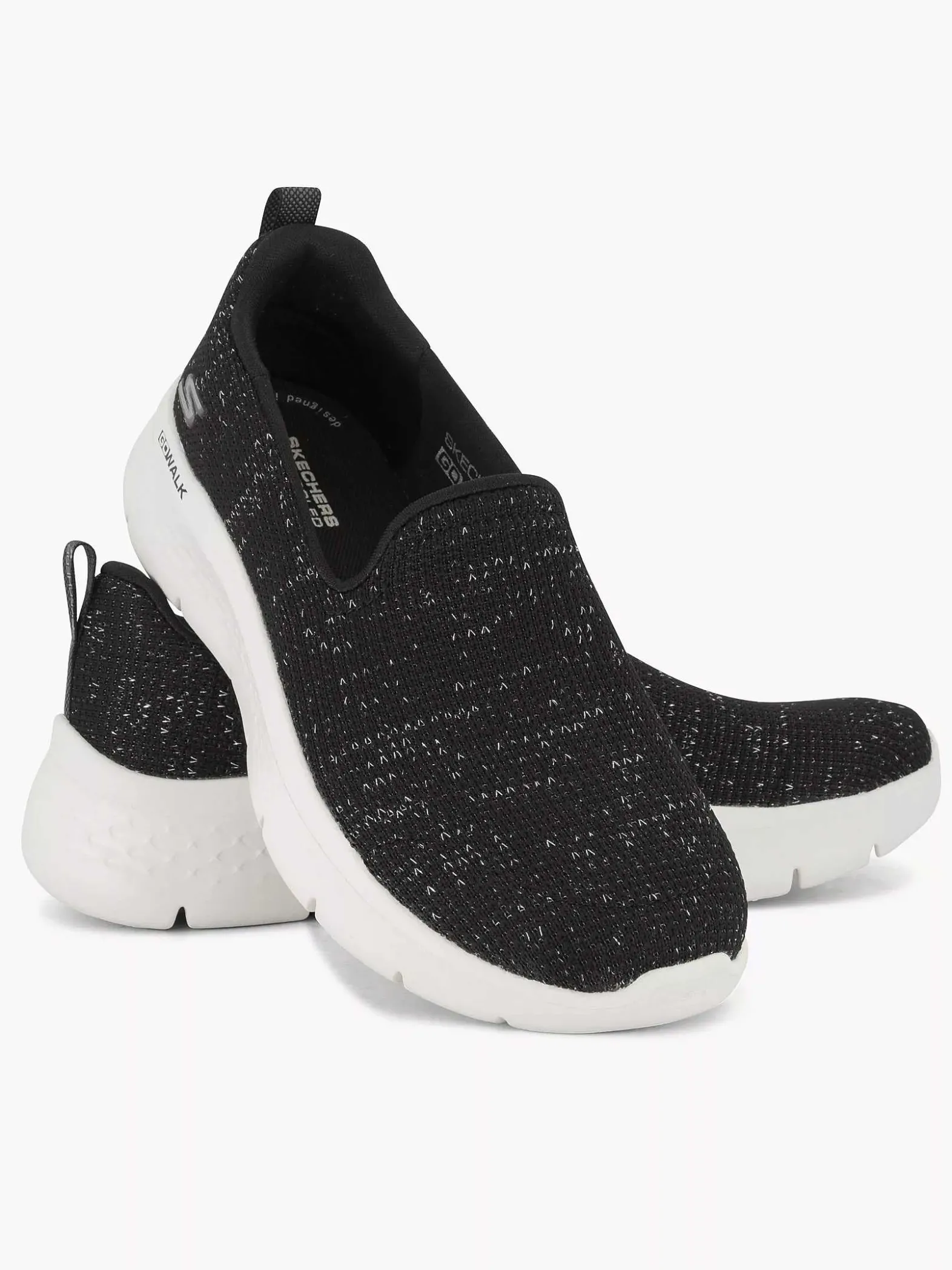 Skechers Zwarte Go Walk Flex - Flashing Stars-Dames Sneakers