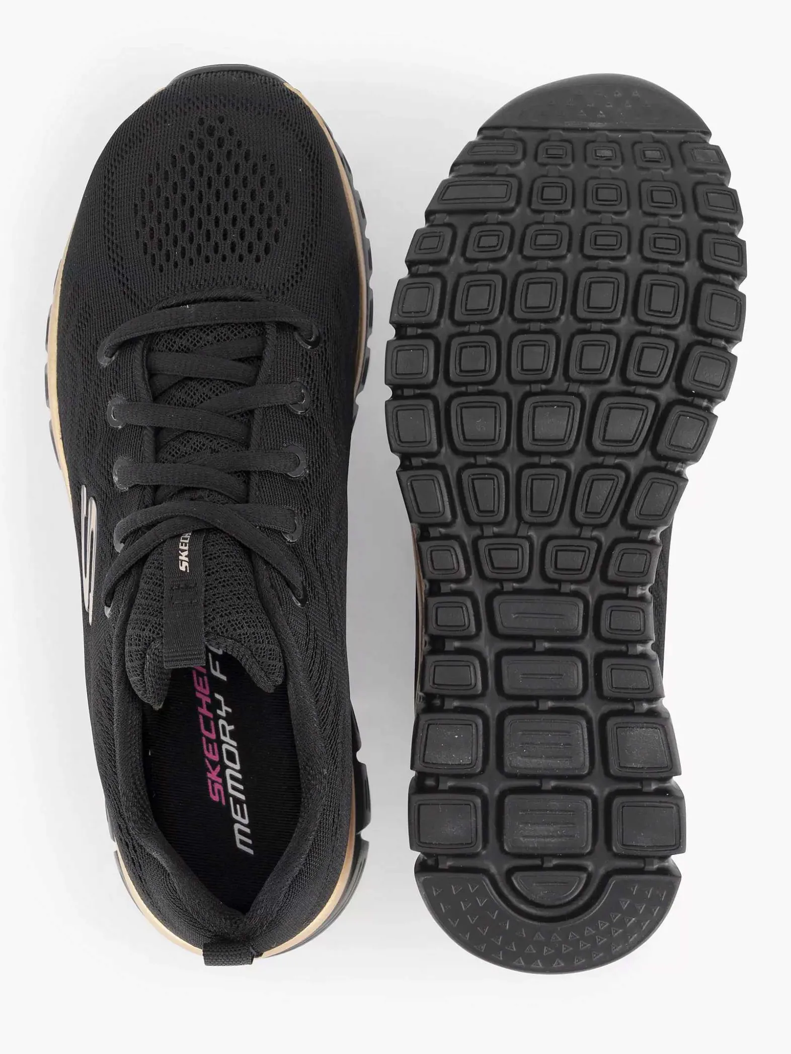 Skechers Zwarte Graceful - Get Connected-Dames Sneakers