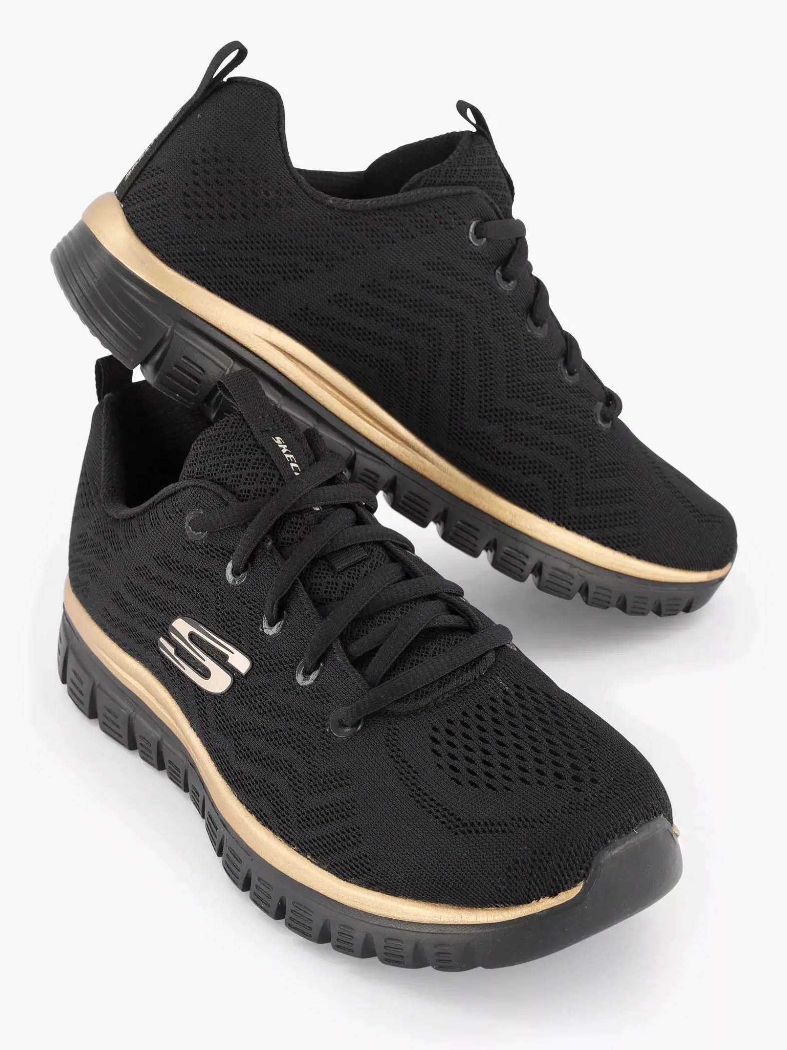 Skechers Zwarte Graceful - Get Connected-Dames Sneakers