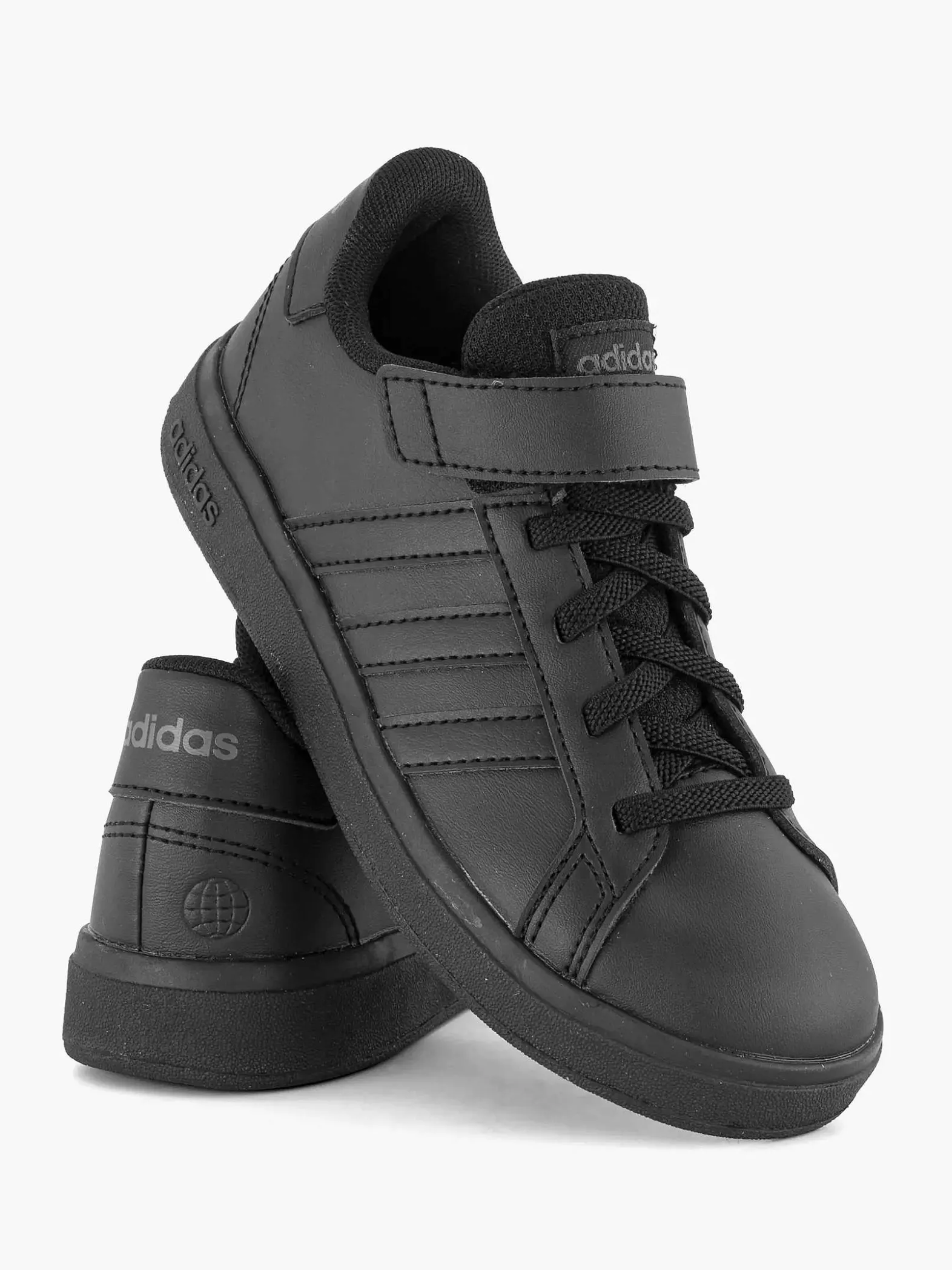 adidas Zwarte Grand Court 2.0 El K-Kinderen Jongensschoenen