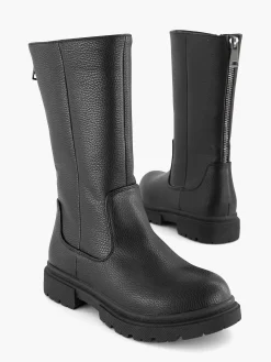 Oxmox Zwarte Hoge Laars Ritssluiting-Kinderen Babyschoenen