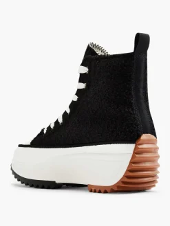 Oxmox Zwarte Hoge Platform Sneaker Teddy-Dames Sneakers