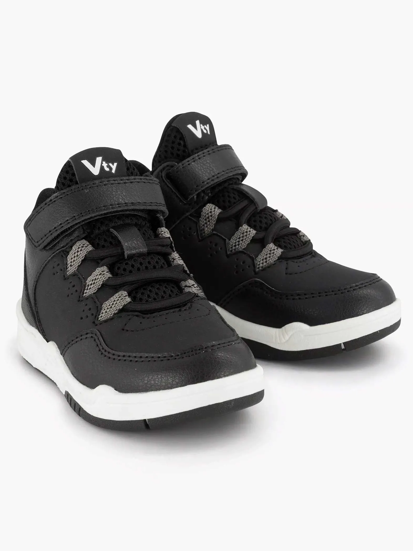 Vty Zwarte Hoge Sneaker-Kinderen Jongensschoenen