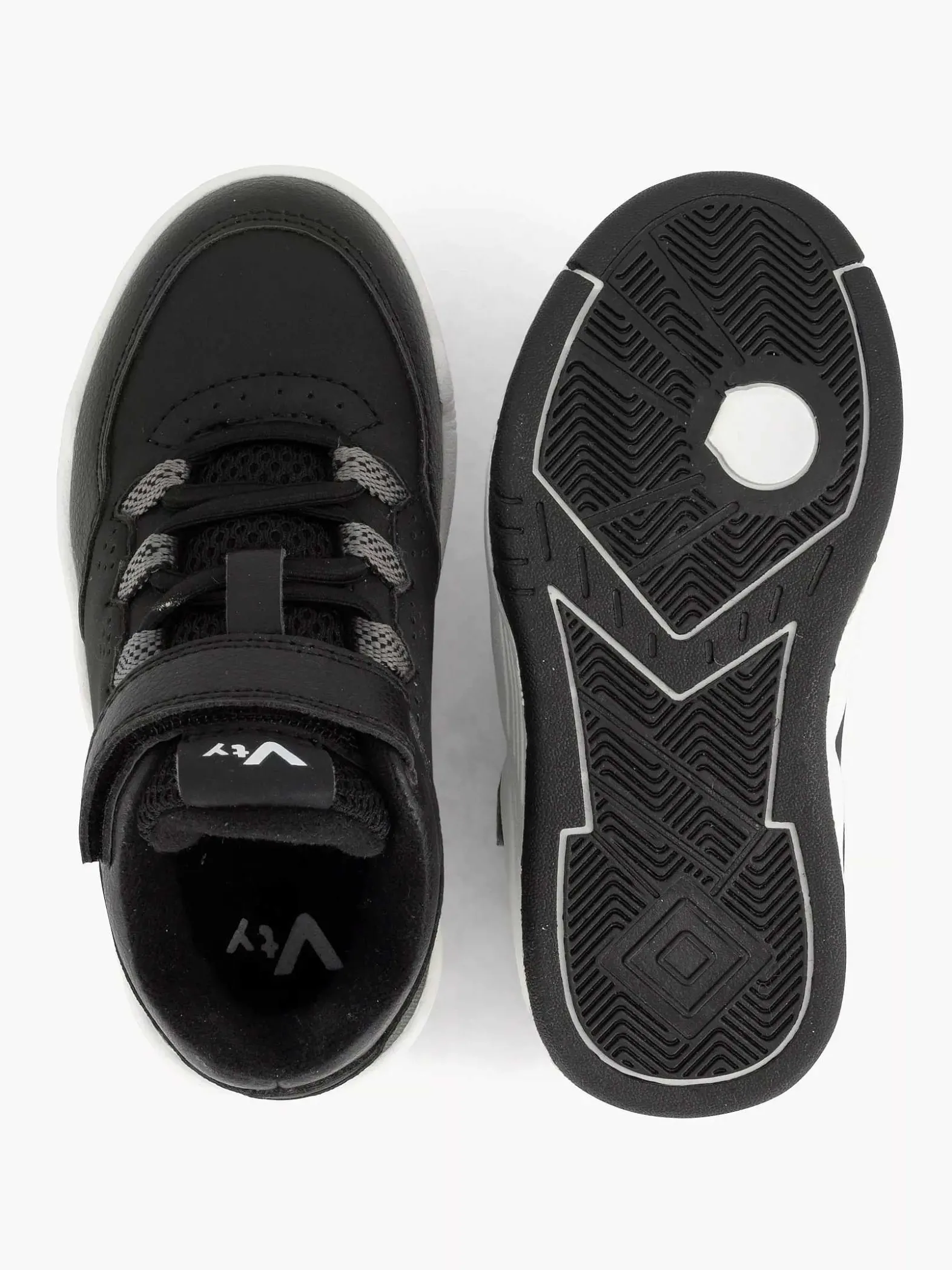 Vty Zwarte Hoge Sneaker-Kinderen Jongensschoenen