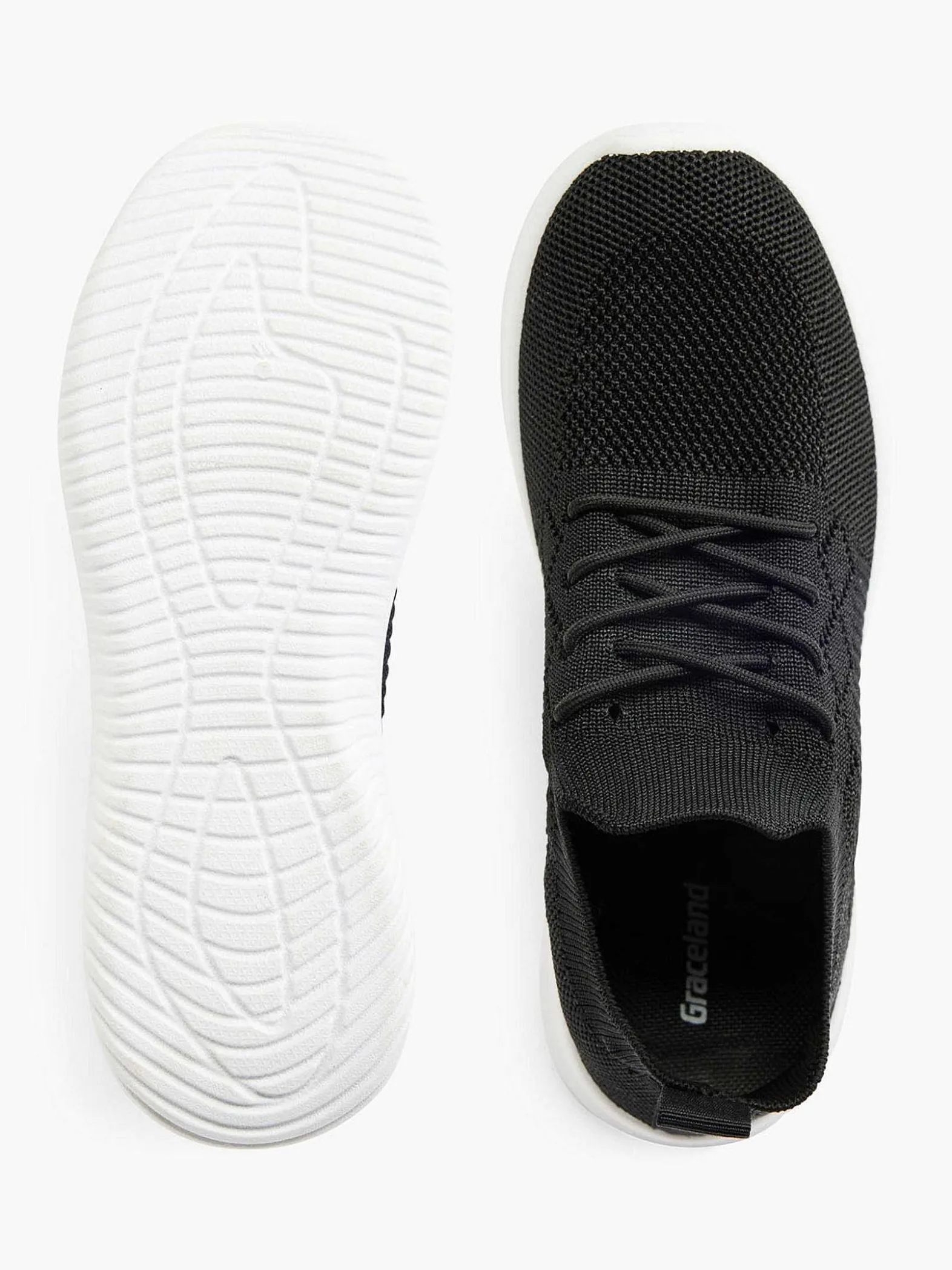 Graceland Zwarte Instapper-Dames Sneakers