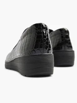 Easy Street Zwarte Instapper Lak-Dames Comfort Schoenen