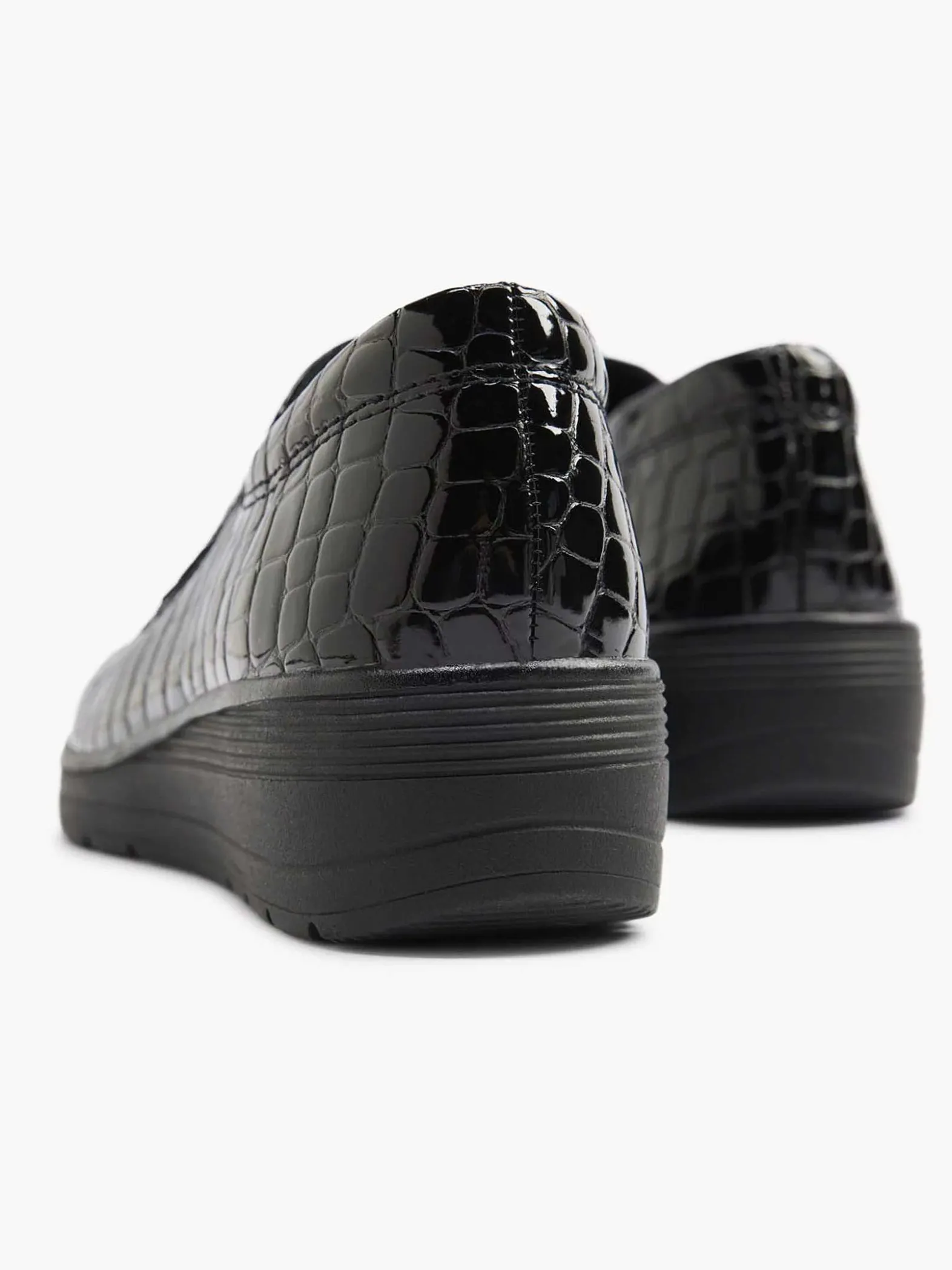 Easy Street Zwarte Instapper Lak-Dames Comfort Schoenen