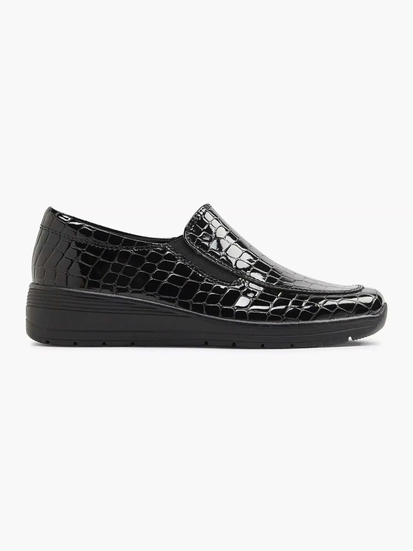 Easy Street Zwarte Instapper Lak-Dames Comfort Schoenen