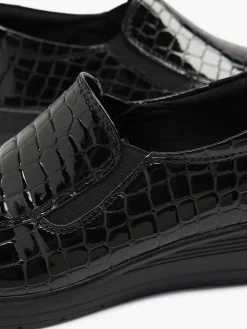 Easy Street Zwarte Instapper Lak-Dames Comfort Schoenen