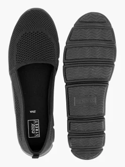 Easy Street Zwarte Instapper Memory Foam-Dames Comfort Schoenen