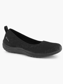 Skechers Zwarte Instapper Memory Foam-Dames Instappers
