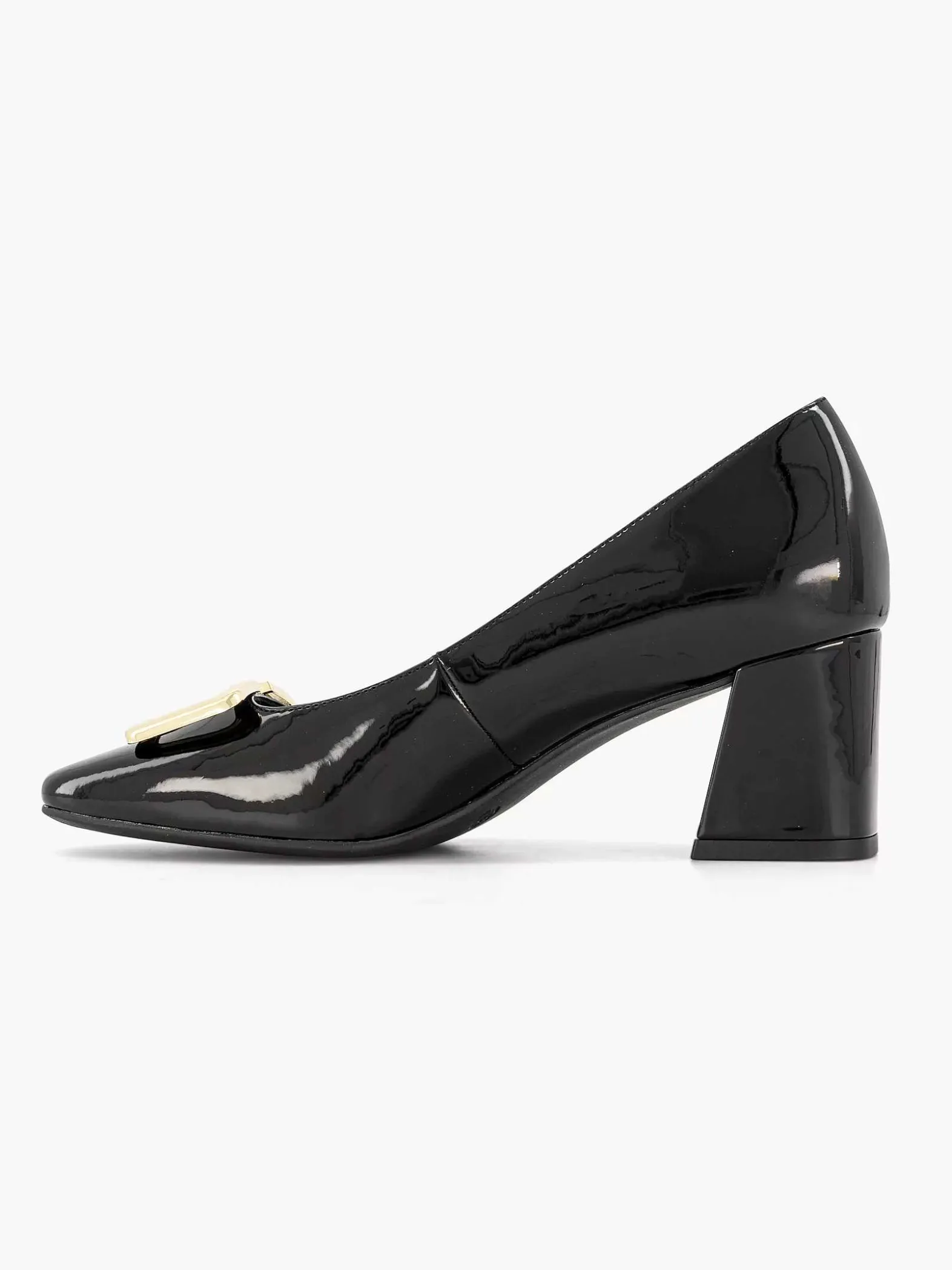 Graceland Zwarte Lak Pump Siergesp-Dames Pumps