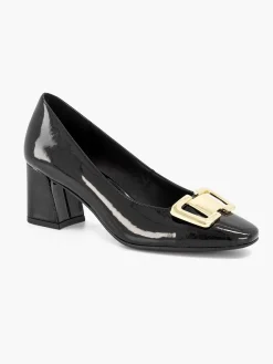 Graceland Zwarte Lak Pump Siergesp-Dames Pumps