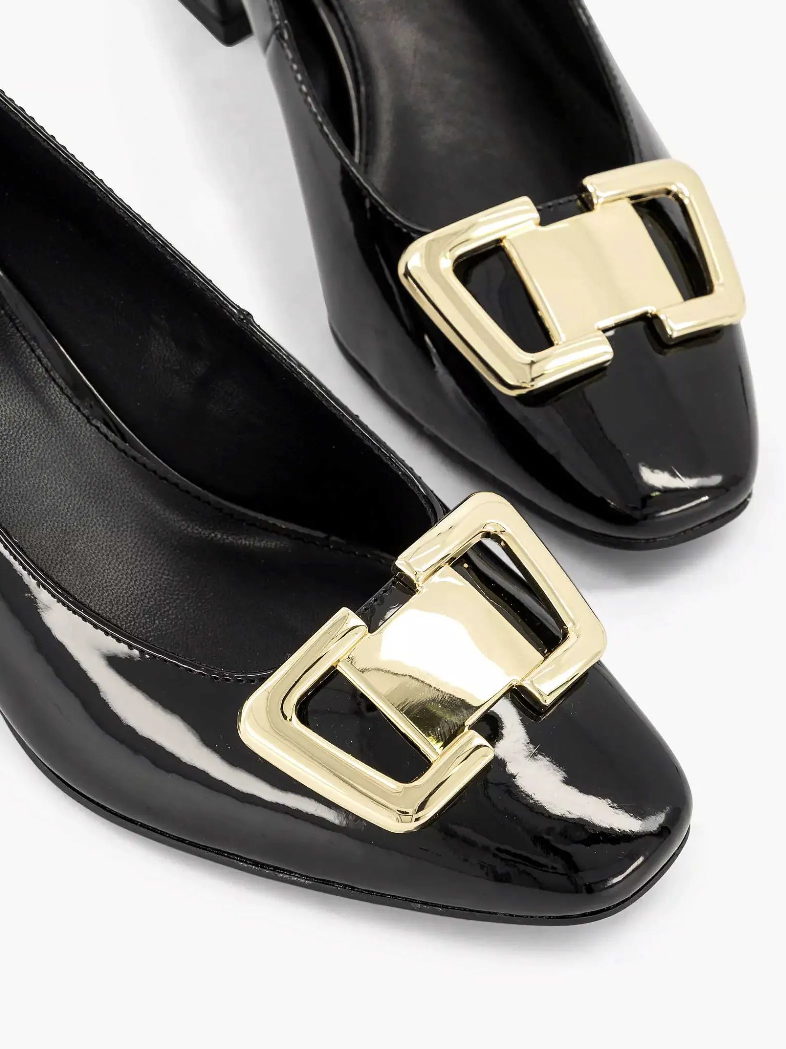 Graceland Zwarte Lak Pump Siergesp-Dames Pumps