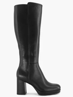 Oxmox Zwarte Lange Laars Hak-Dames Laarzen