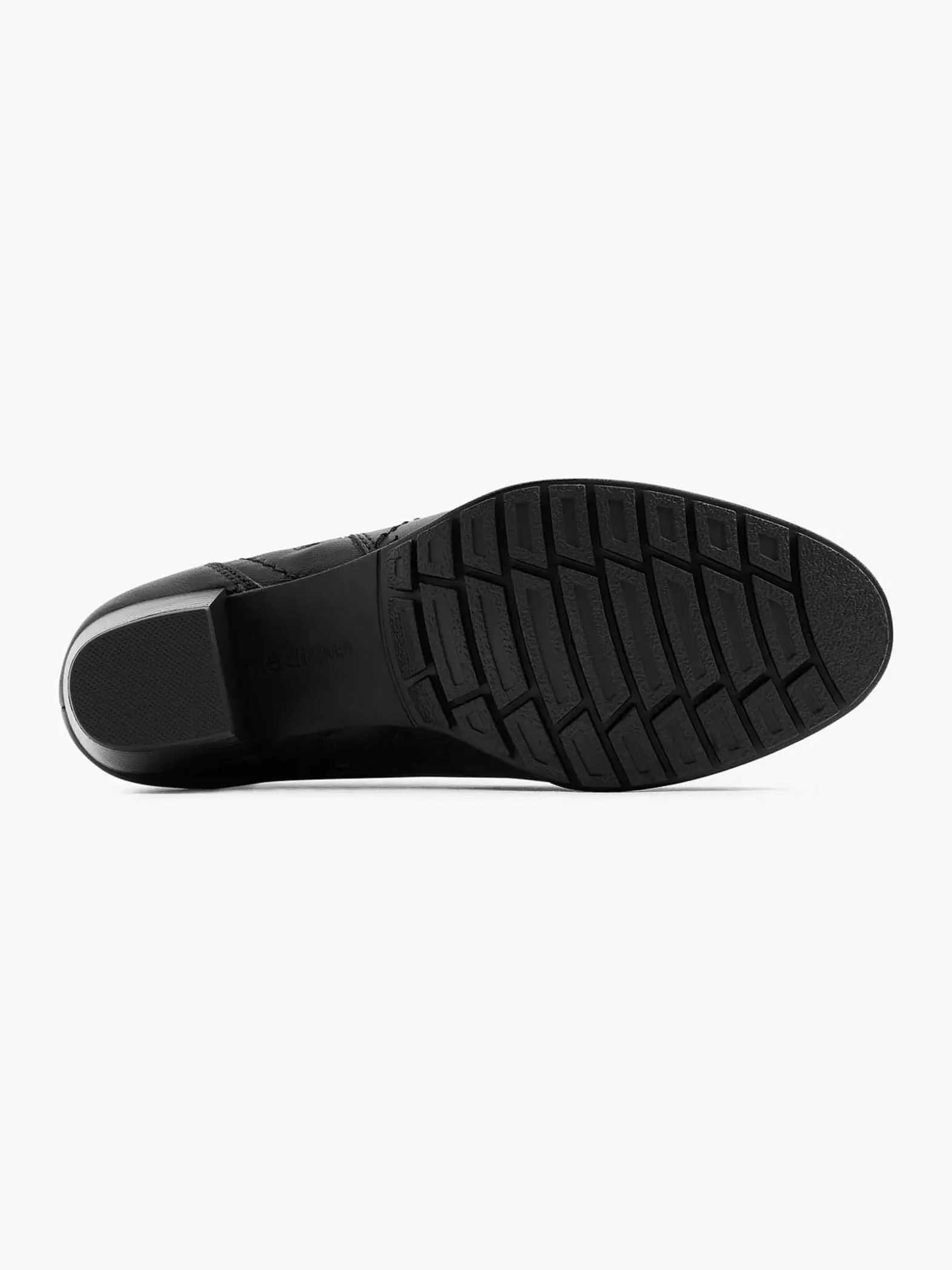 Medicus Zwarte Leren Comfort Enkellaars Hak-Dames Comfort Schoenen