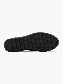 Medicus Zwarte Leren Comfort Instapper-Dames Comfort Schoenen