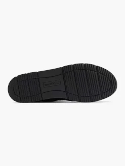 Medicus Zwarte Leren Comfort Sneaker-Dames Comfort Schoenen